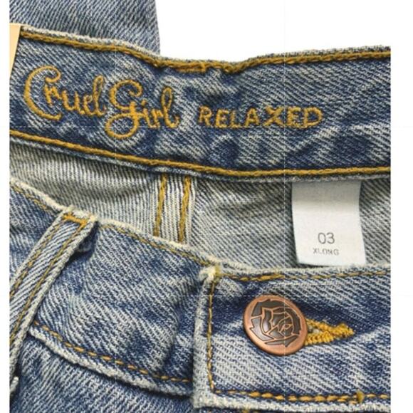 Cruel Girl Dakota Jeans Womens 3 Relaxed Straight Mid Wash Casual Streetwear NWT - Picture 7 of 10